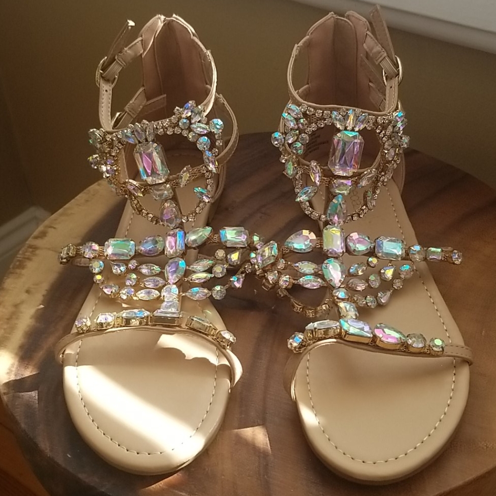 Shoe Dazzle Jeweled Sandals